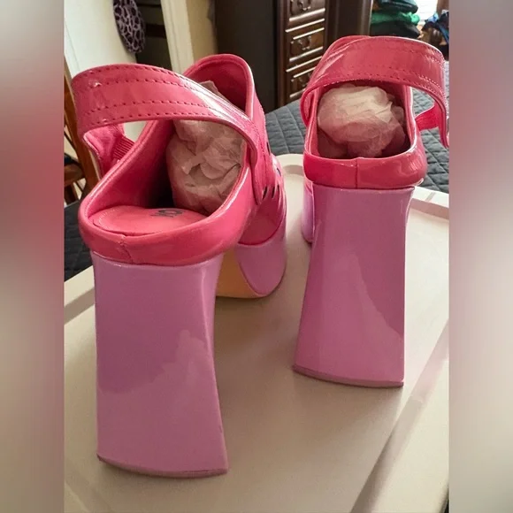 Koi Pink and Blue Platform Shoes - Picture 4 of 10